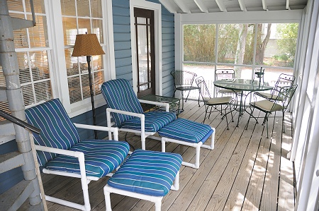 Screened in portion of front porch